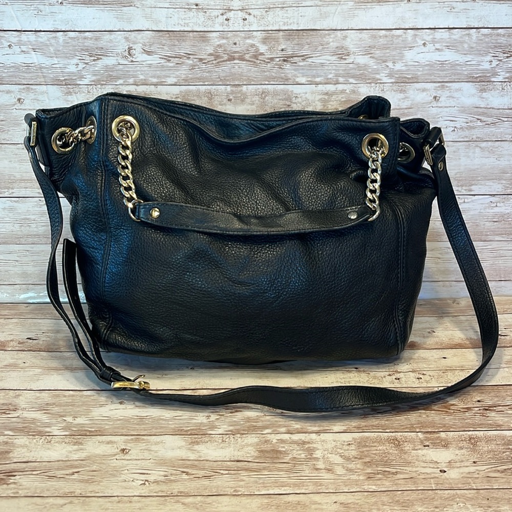 COPY - Michael Michael Kors Black Pebbled Leather Shoulder Bag Handbag Purse